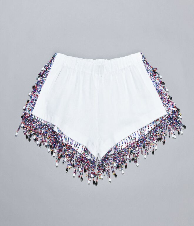 Calções em algodão, €595, Christopher Kane