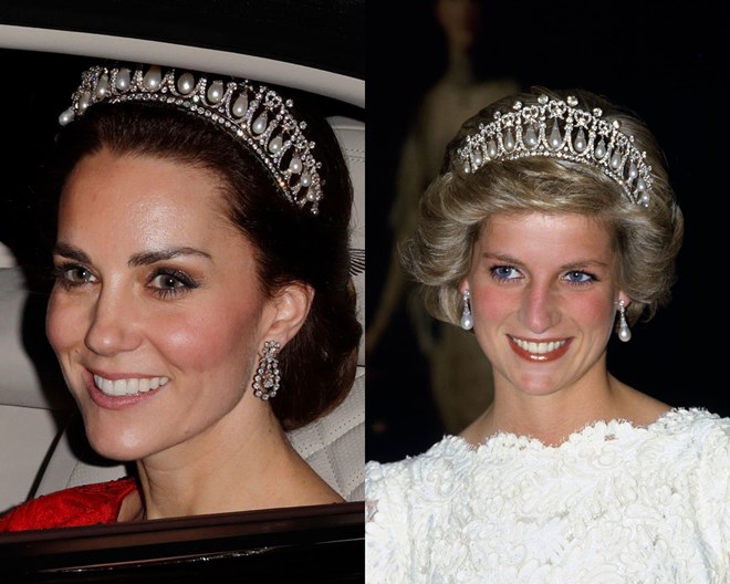 A tiara que foi dada a Diana como presente de casamento com Carlos III