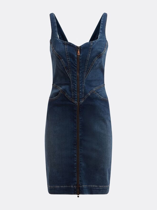 Vestido em ganga, €150, Guess