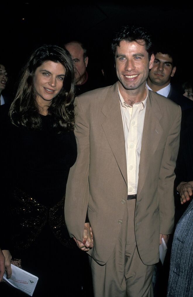 Kirstie Alley e John Travolta em Beverly Hills, 1989.