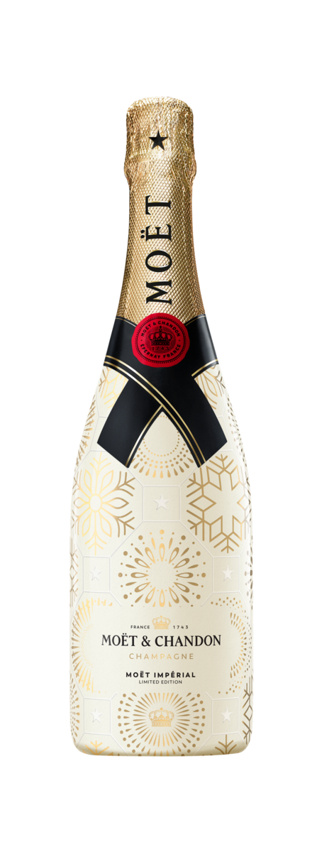 Champanhe Moët Imperial, €54,95, Moët & Chandon (edição limitada).