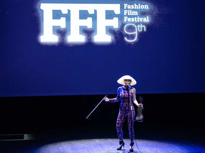 IAN na cerimónia de entrega de prémios do Fashion Film Festival em Guimarães, janeiro de 2023.