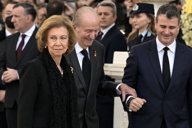 Sofia e Juan Carlos, reis eméritos de Espanha.