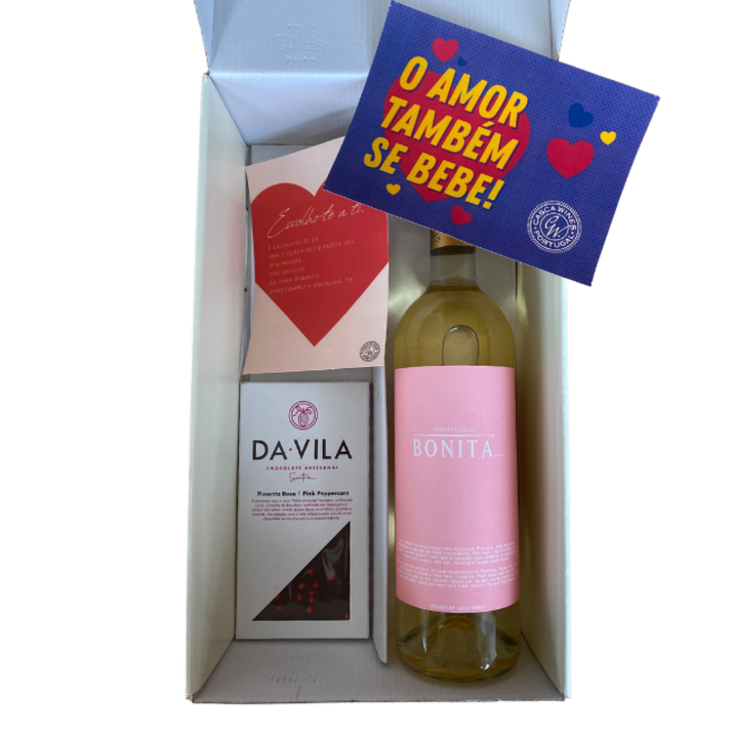 Pack Monte Cascas Bonita Branco, €15 (inclui Cartão + Chocolate Artesanal “Da Vila”)