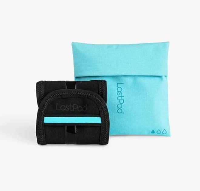 Penso higiénico reutilizável, €18, €21 e €24 (S, M, L) e três cores (azul, laranja e verde), LastObject.
