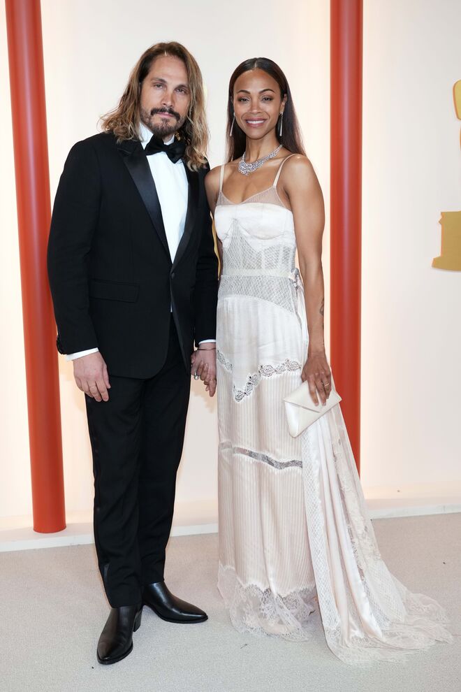 Marco Perego e Zoe Saldana.