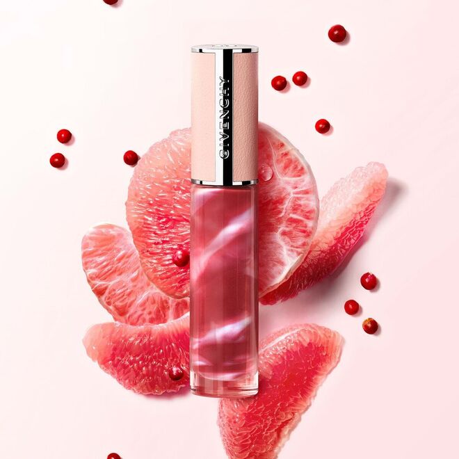 Lip Balm Rose Perfecto Liquid, no tom 37 Rouge Grainé, Givenchy (preço sob consulta).