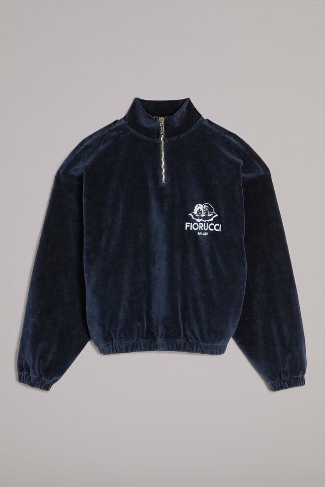 Camisola em malha de veludo, €265, Fiorucci.