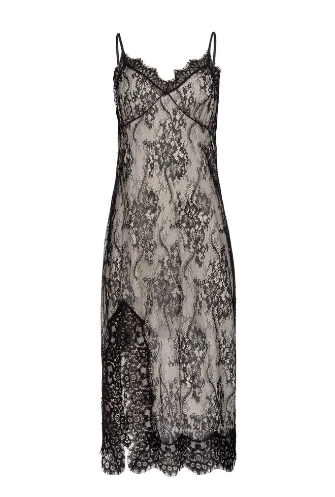 Vestido em renda, €295, Pinko.