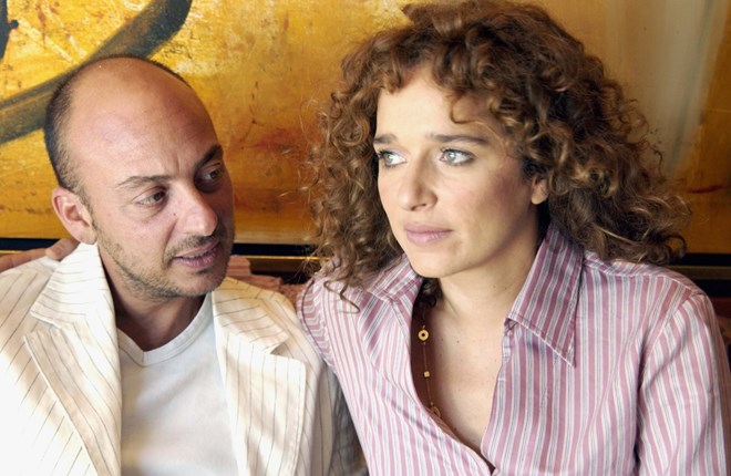 Emanuele Crialese com a atriz Valeria Golino nas gravações do filme