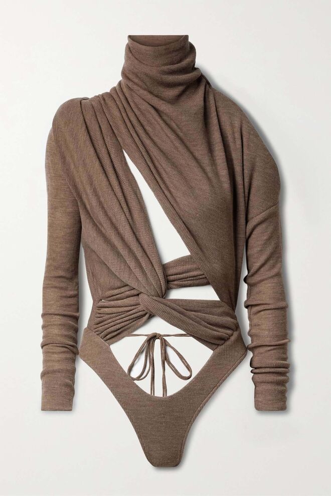 Body em lã, €1056.42, LaQuan Smith em Netaporter.com.