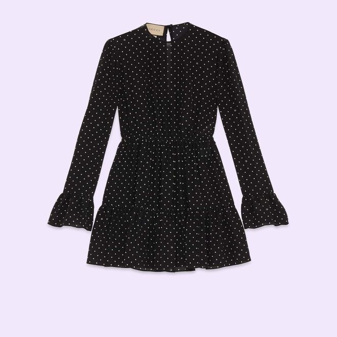 Vestido em seda, €2200, Gucci.