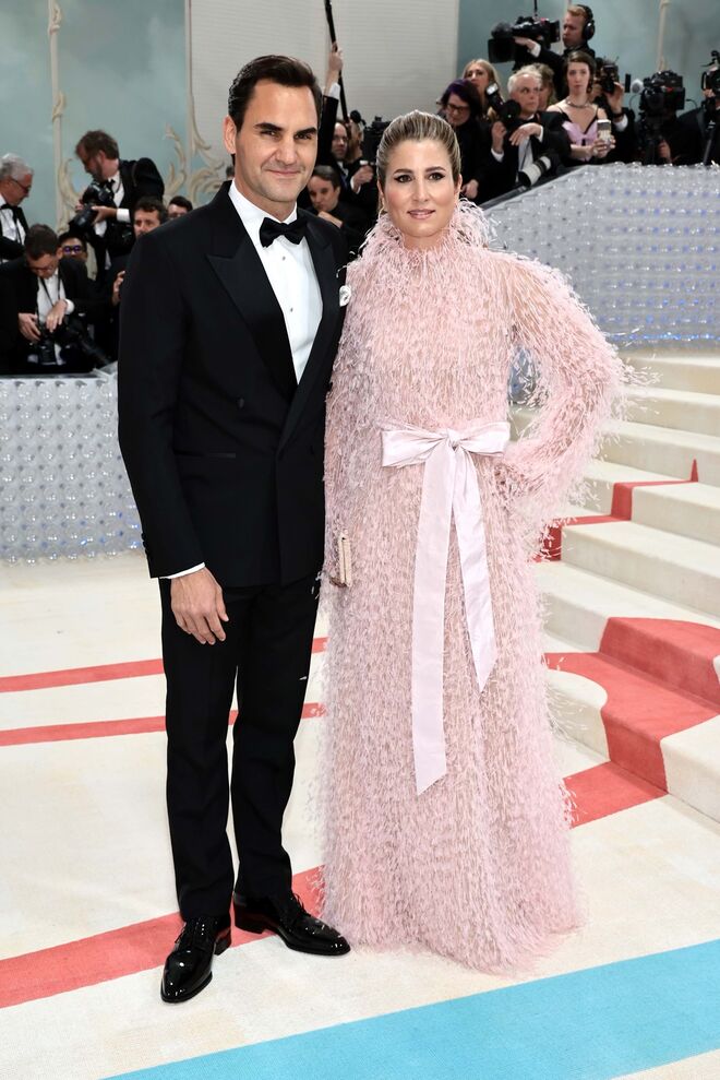 Roger e Mirka Federer em Valentino