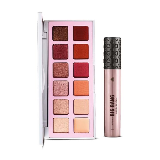 Kit Mãe Autêntica com paleta de sombras Quartzo, e máscara de pestanas Big Bang, €33, Quem Disse Berenice.