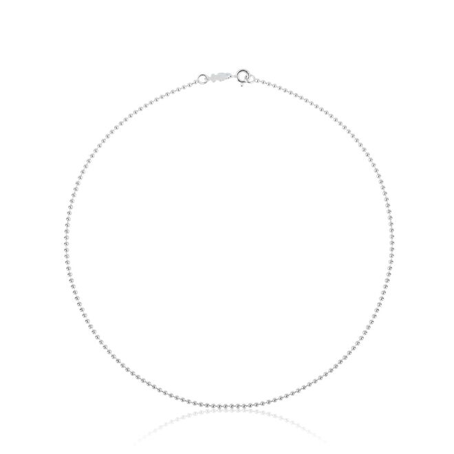 Gargantilha TOUS Chain em Prata com bolas de 1,8 mm 40 cm, €22, TOUS.