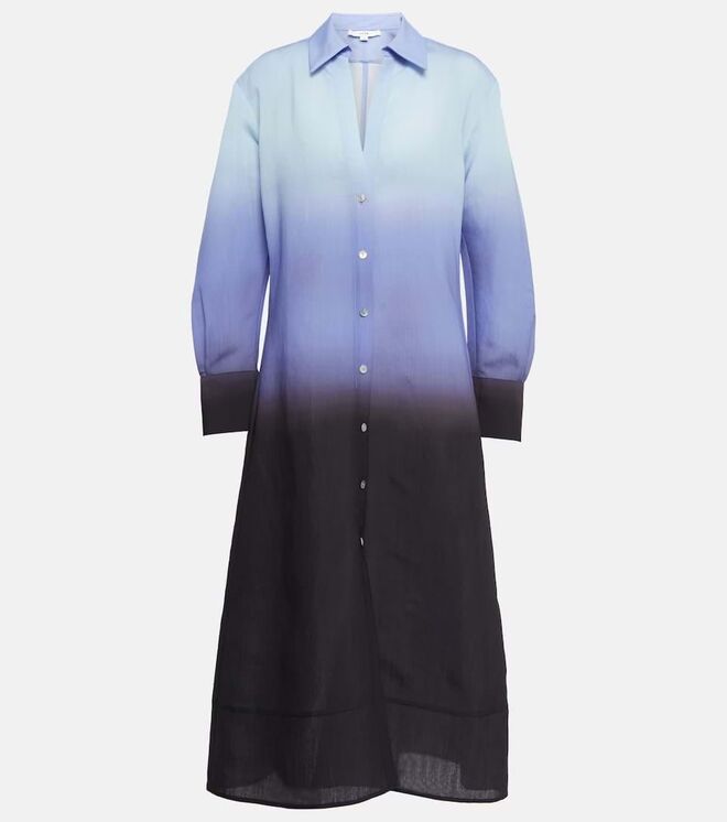 Vestido em algodão, €550, Vince em Mytheresa.com.