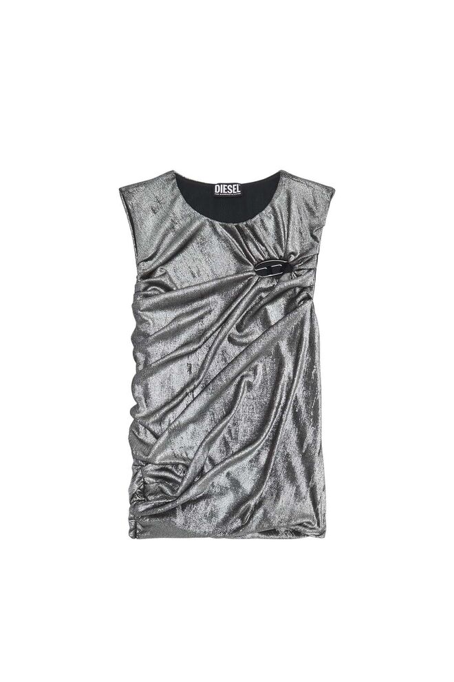 Top em malha lamé, €175, Diesel.