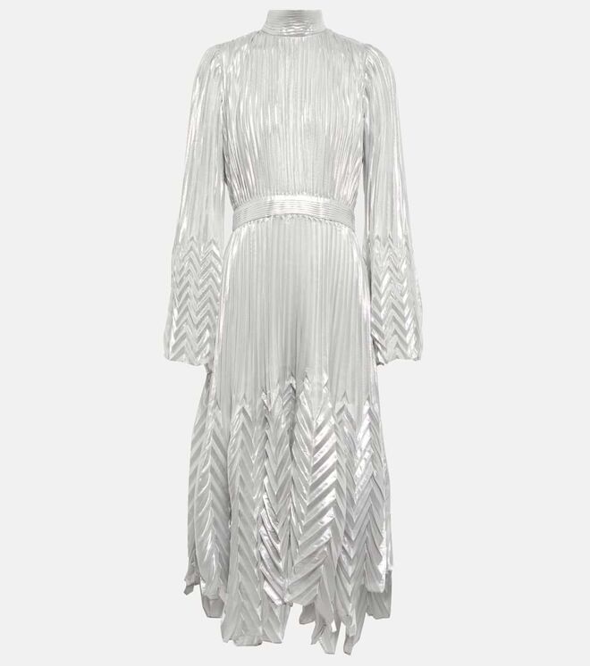 Vestido em malha lamé, €950, Simkhai em Mytheresa.com.