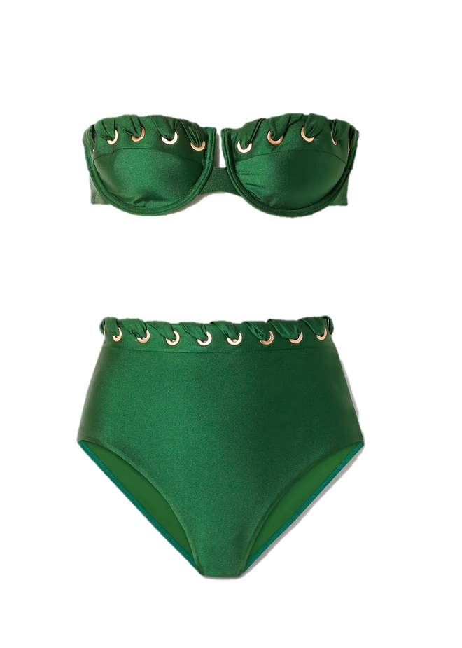 Biquíni, soutien, €185, e cuecas, €185, Zimmermann, exclusivo em net-a-porter.com.