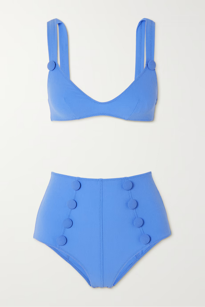 Biquíni, €495, Lisa Marie Fernandez + Net Sustain, em net-a-porter.com.