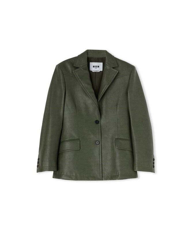 Casaco em pele, €645, MSGM.