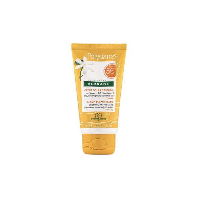 Creme Solar Sublime SPF 50+ com Tamanu BIO e Monoï, €18,70, Klorane.