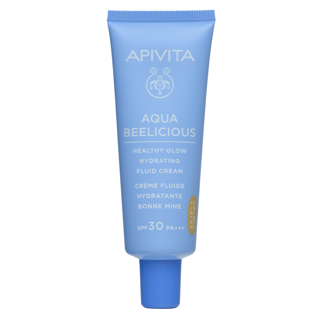 Creme fluido de hidratação com cor Aqua Beelicious, SPF30, €22, Apivita.