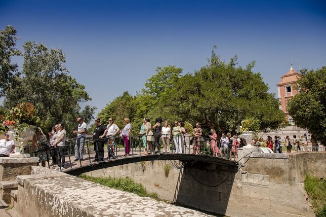 Fila para receber os beauty bags.