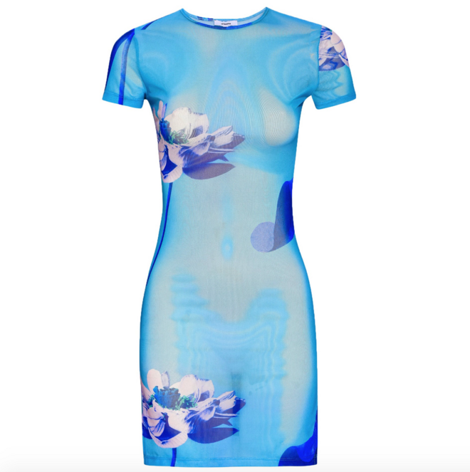 Vestido em malha de seda, €225, Miaou.