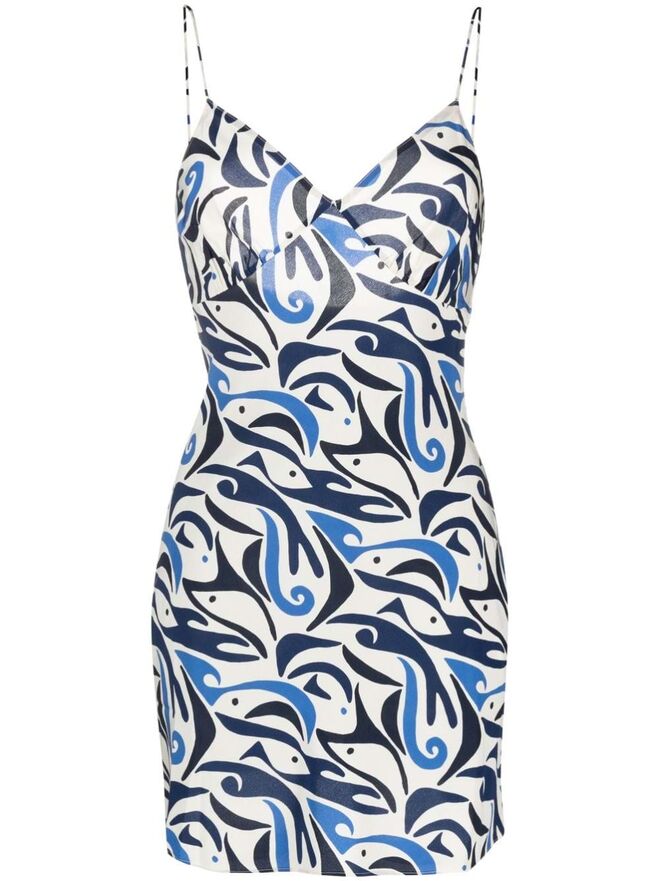 Vestido em algodão, €518, Matteau em Farfetch.com.