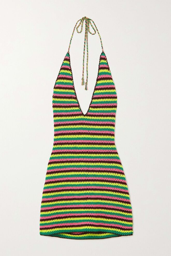 Vestido em crochê de algodão, €740, Frame + Julia Sarr-Jamois em Netaporter.com