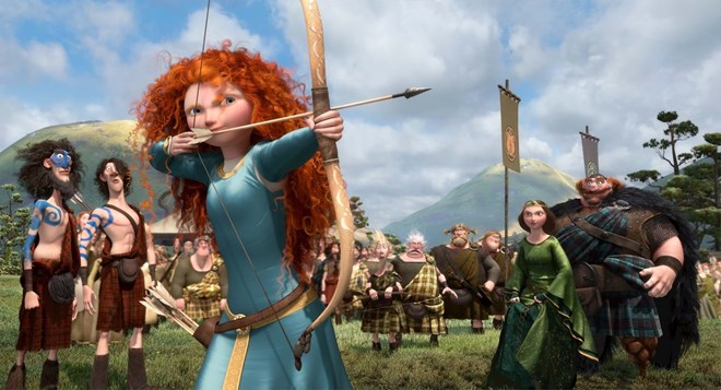 Merida é a protagonista do filme da DisneyPixar de 2012, Brave.
