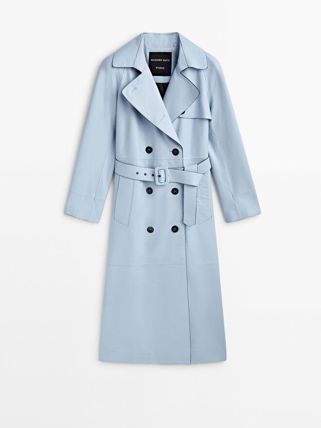 Trench-coat, €399, Massimo Dutti Studio.