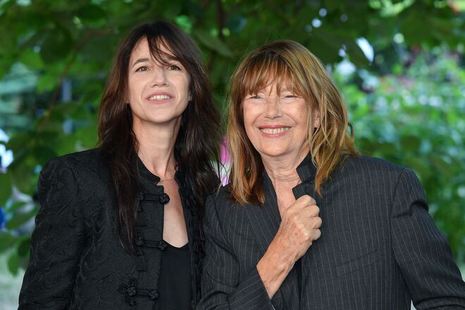 Jane com a filha, Charlotte Gainsbourg.