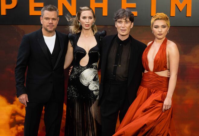 Matt Damon, Emily Blunt, Cillian Murphy e Florence Pugh na estreia do filme 'Oppenheimer' em Londres.