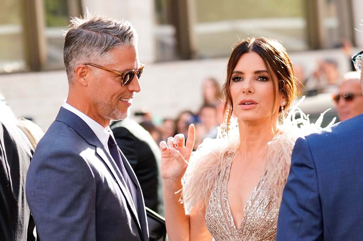 Sandra Bullock e Bryan Randall na estreia de 'Ocean's 8' em Nova Iorque, junho de 2018.