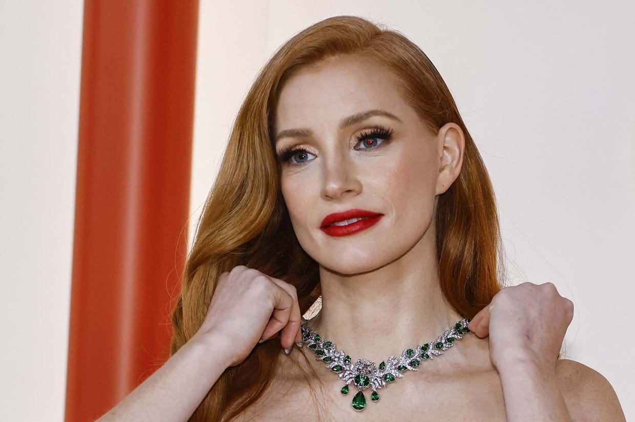 Jessica Chastain na 95ª edição dos Óscares, março de 2023.
