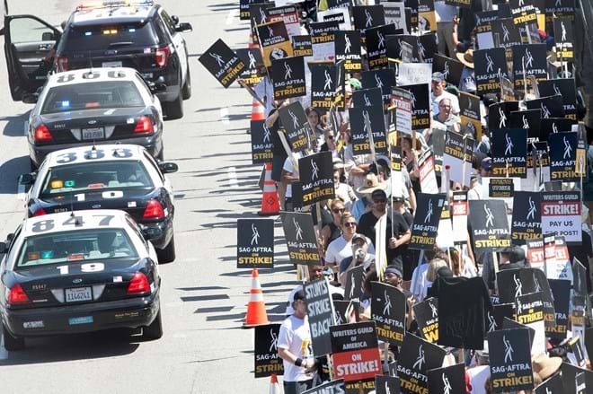 Imagens da greve.