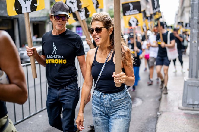 Os atores Kevin Bacon and Marisa Tomei.