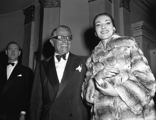 Maria Callas com Aristóteles Onassis.