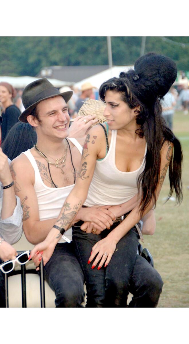 Amy com Blake, com quem se casou.