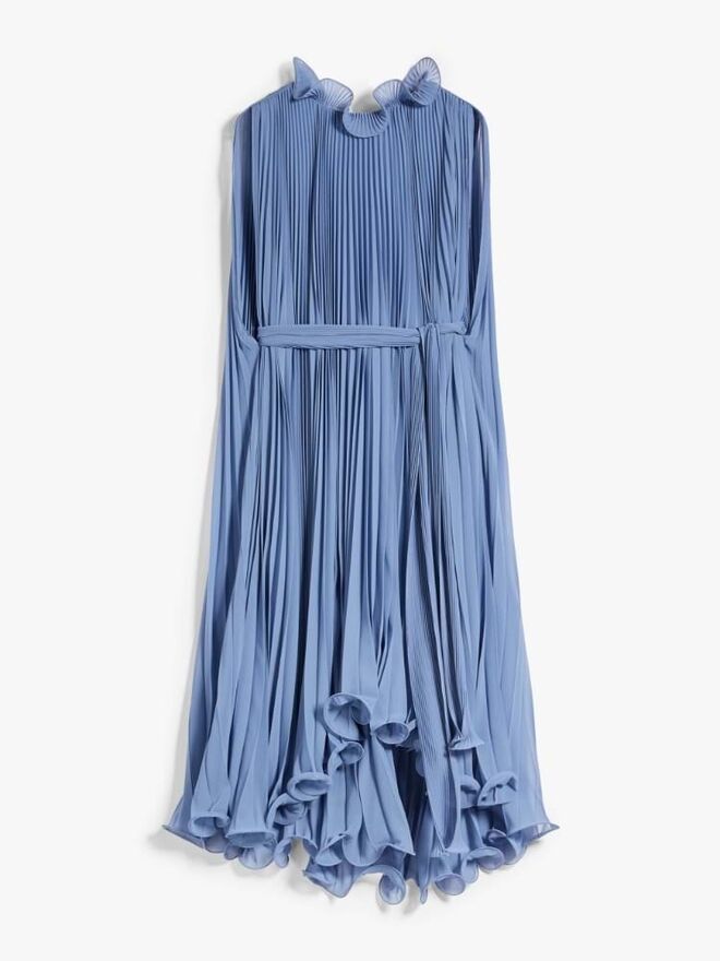 Vestido em chiffon, €1509, Max Mara.