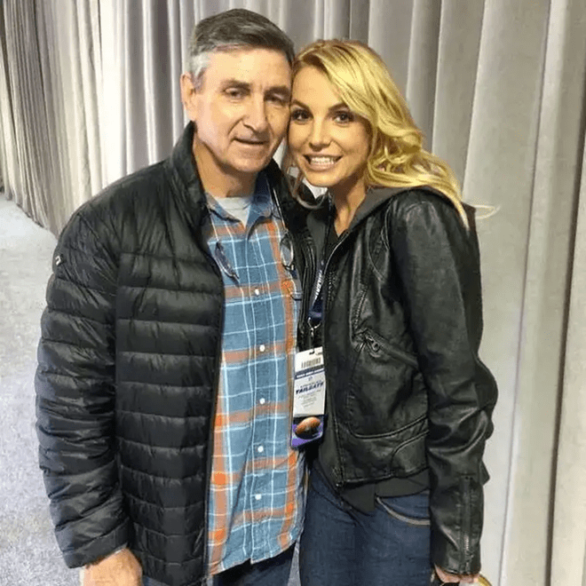 Britney Spears e o pai, Jamie Spears.