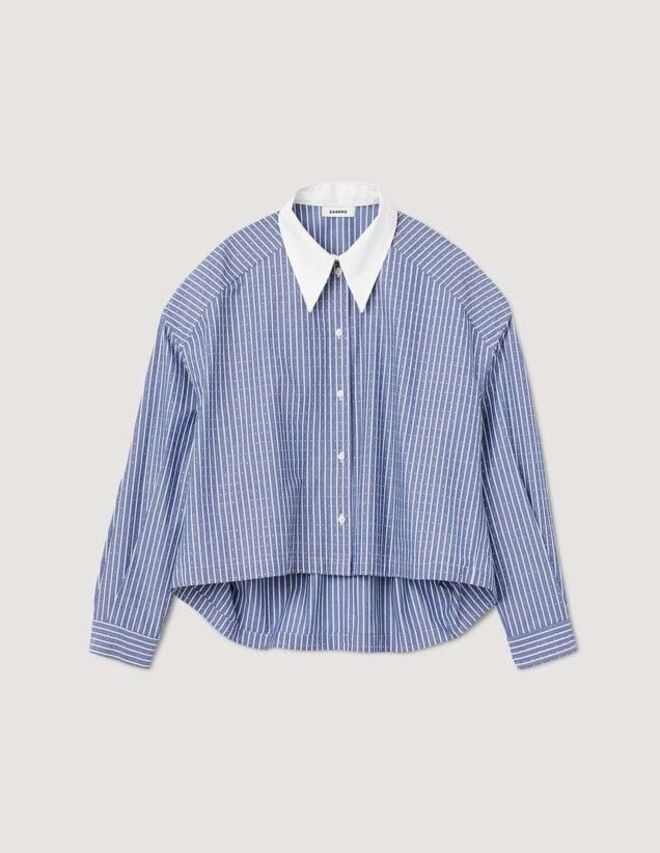 Camisa em algodão, €195, Sandro Paris.