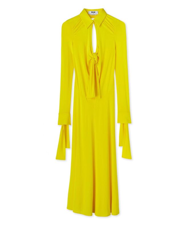 Vestido em malha seda, €765, MSGM.