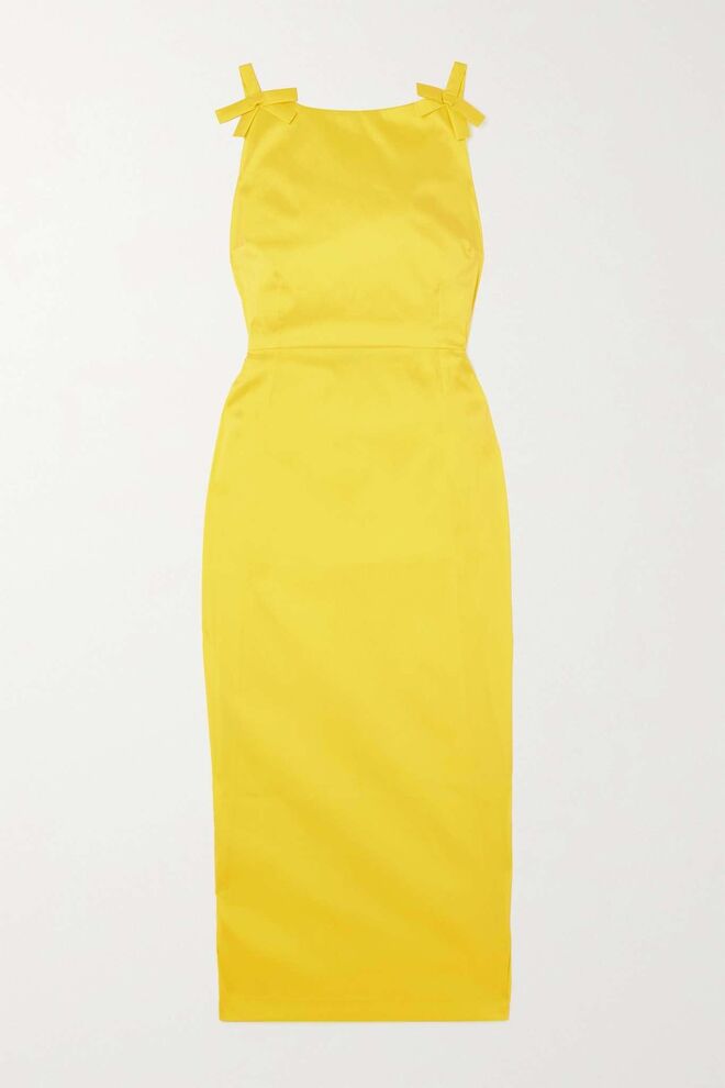 Vestido em seda, €595, Bernadette em Netaporter.com