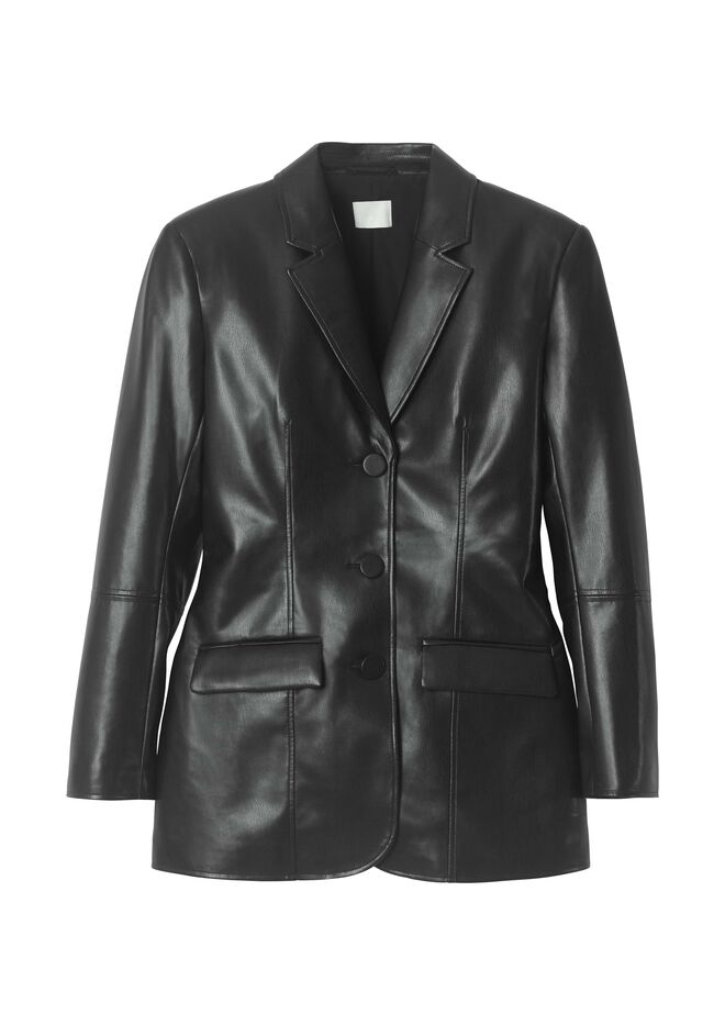 Casaco em polipele, €299, H&M.