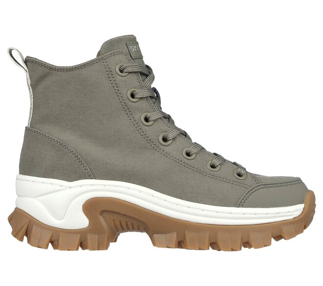 Botas x, em sarja, x, Skechers.