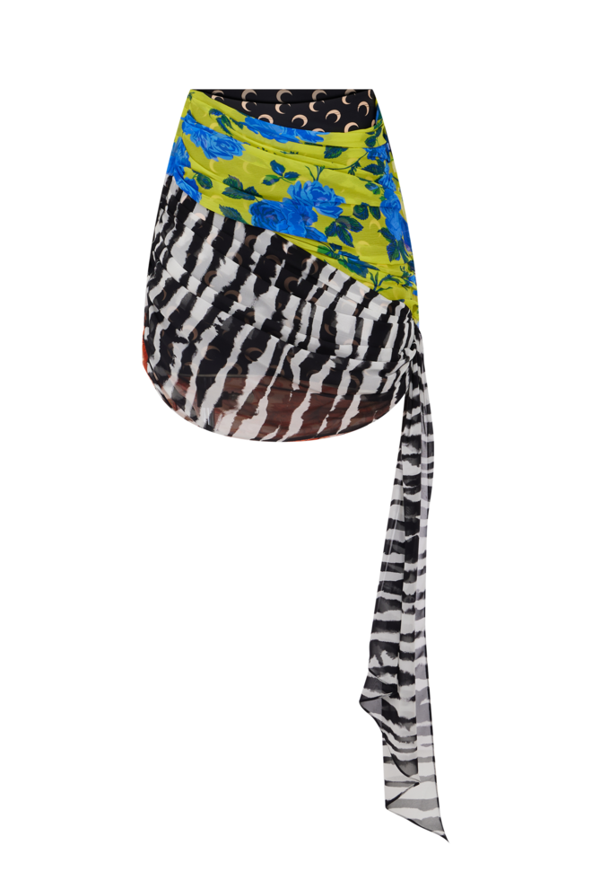 Saia em chiffon e malha de seda, €750, Marine Serre.