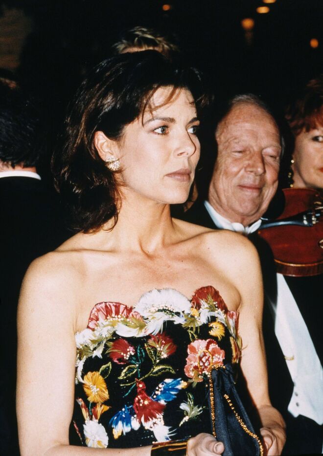 Caroline do Mónaco no Bal de la Rose, 12 de março de 1994, no Mónaco.